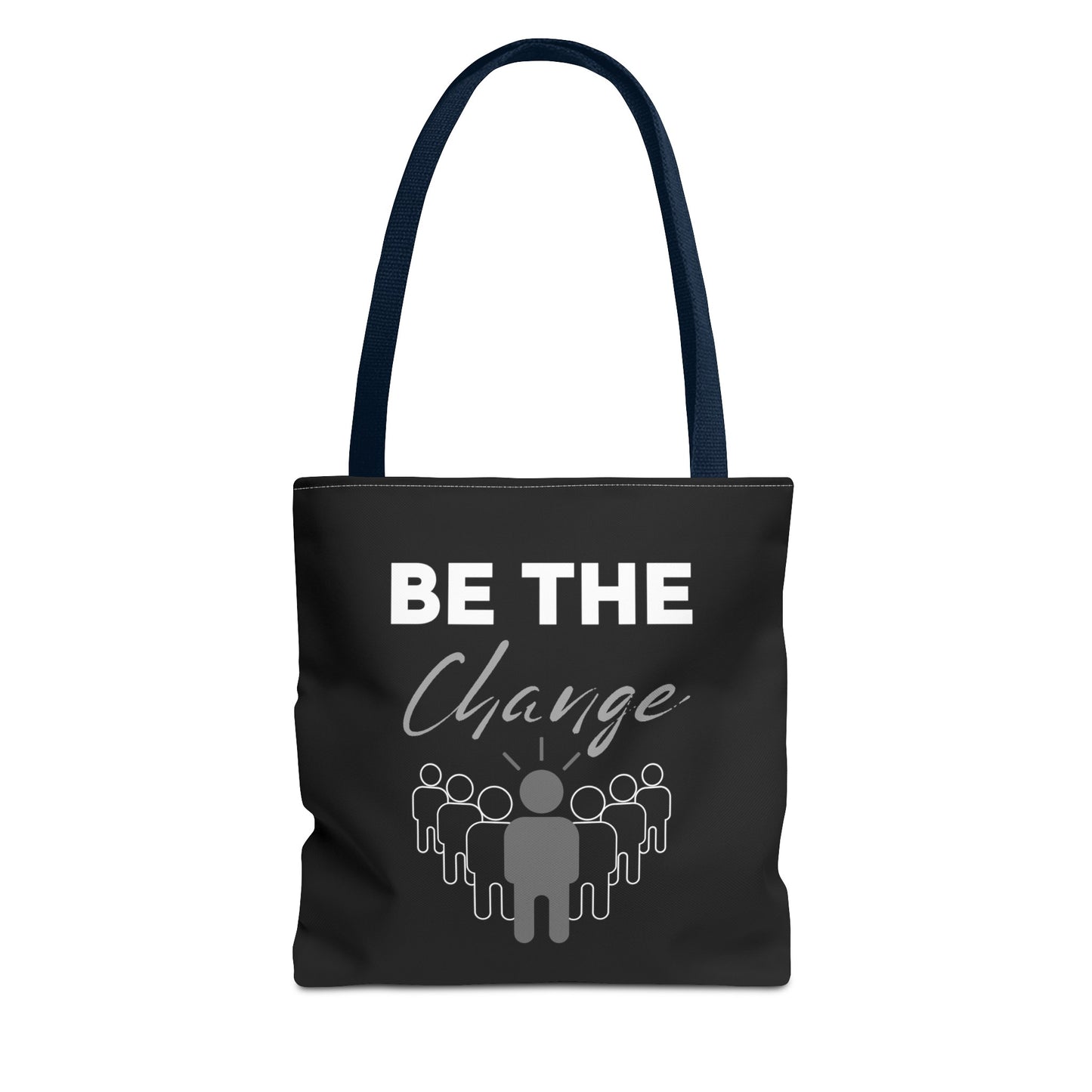 Tote Bag (AOP) - Be the Change - Black