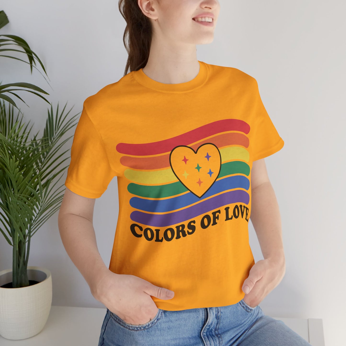 Valentines - Unisex Jersey Short Sleeve Tee - Colors Of Love