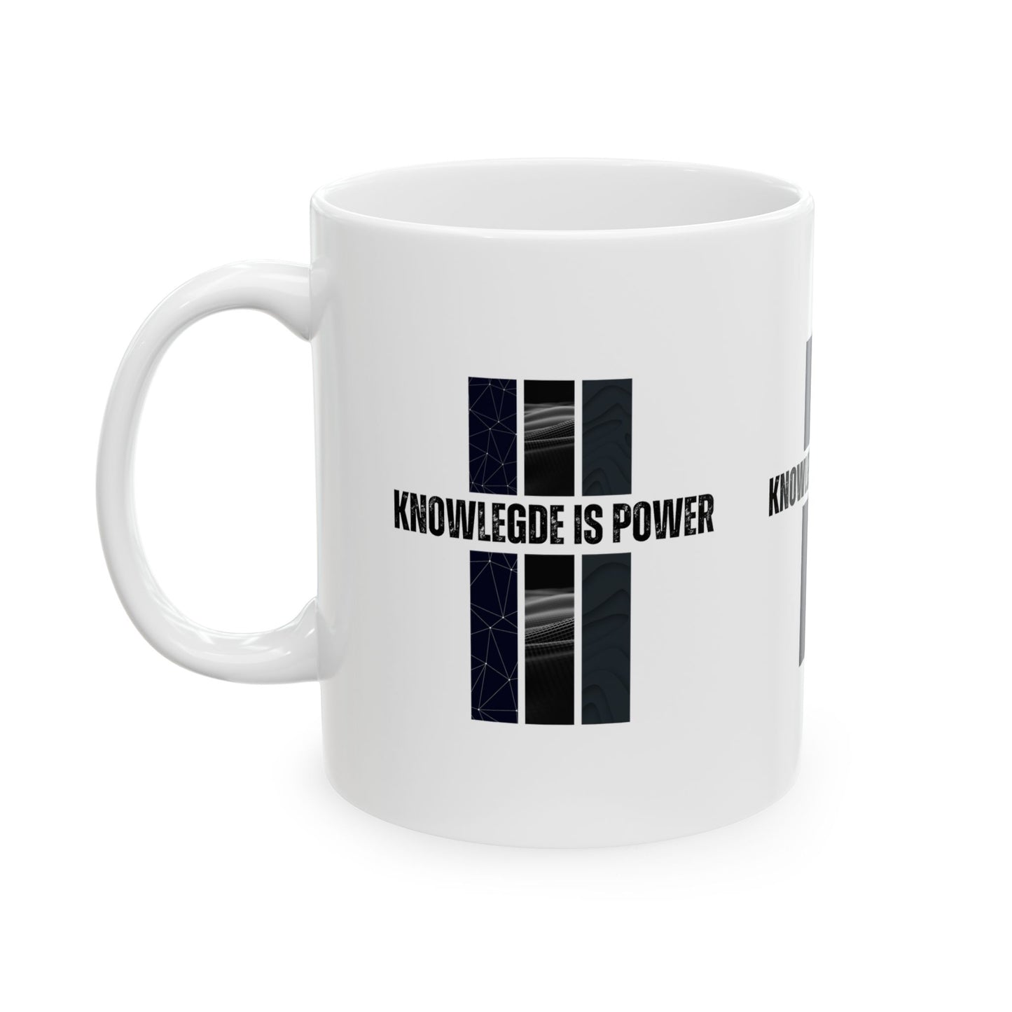 Ceramic Mug, (11oz, 15oz) -  Knowledge Is Power - White