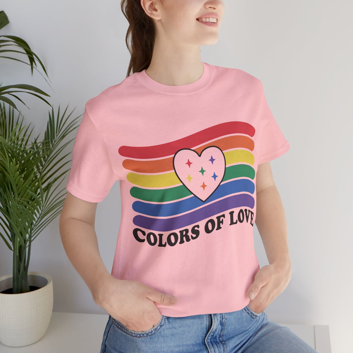 Valentines - Unisex Jersey Short Sleeve Tee - Colors Of Love