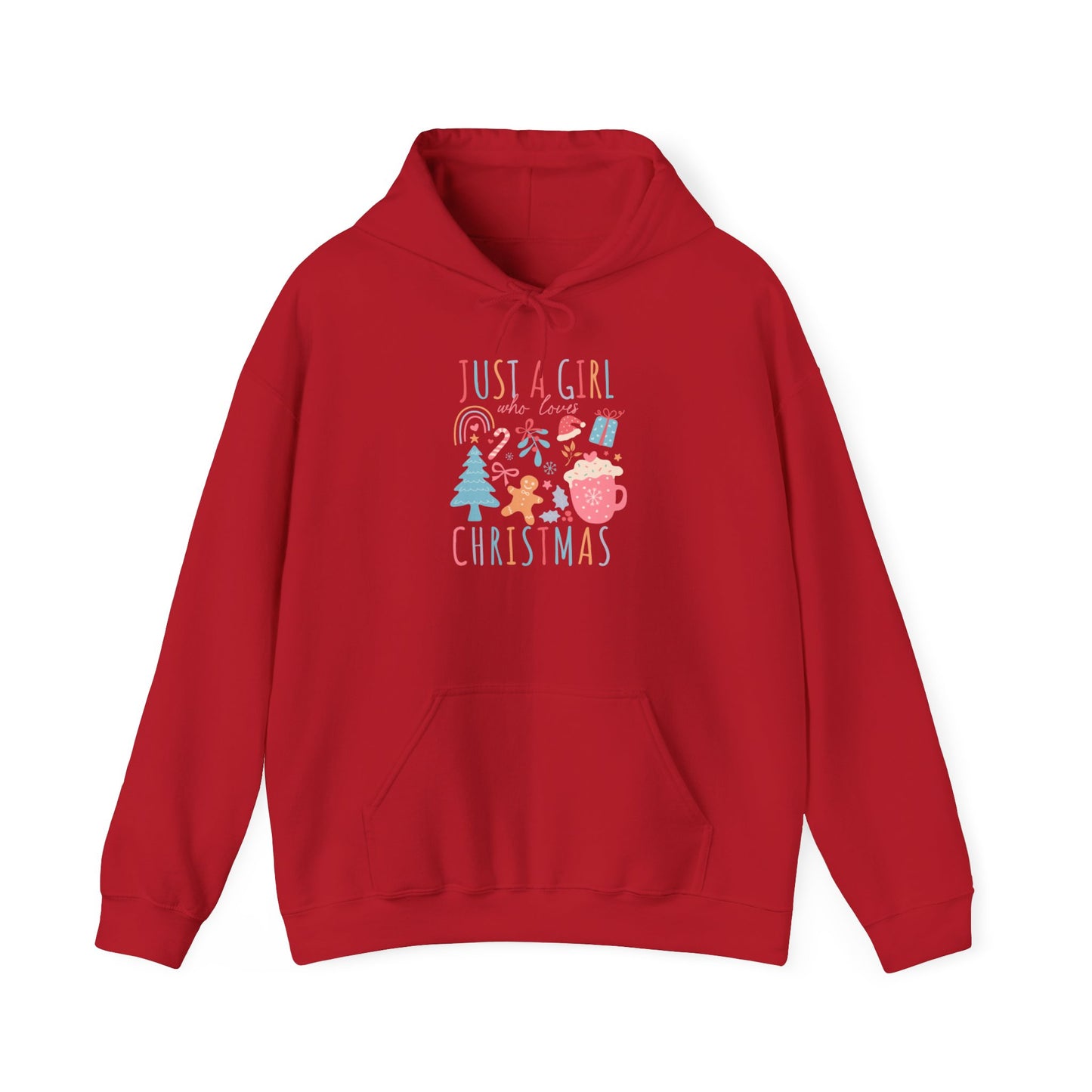 Christmas - Unisex Heavy Blend™ Hooded Sweatshirt - Just A Girl Who Loves Christmas