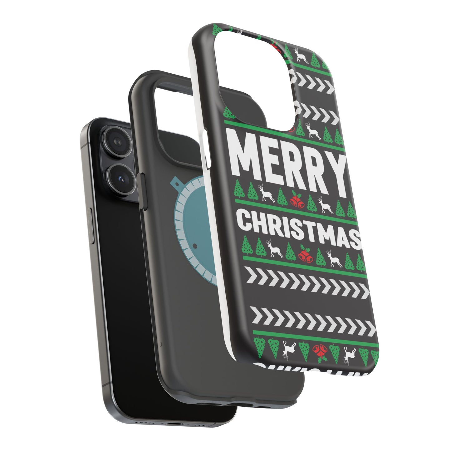 Christmas - Magnetic Tough Cases - Merry Christmas - Black & Green