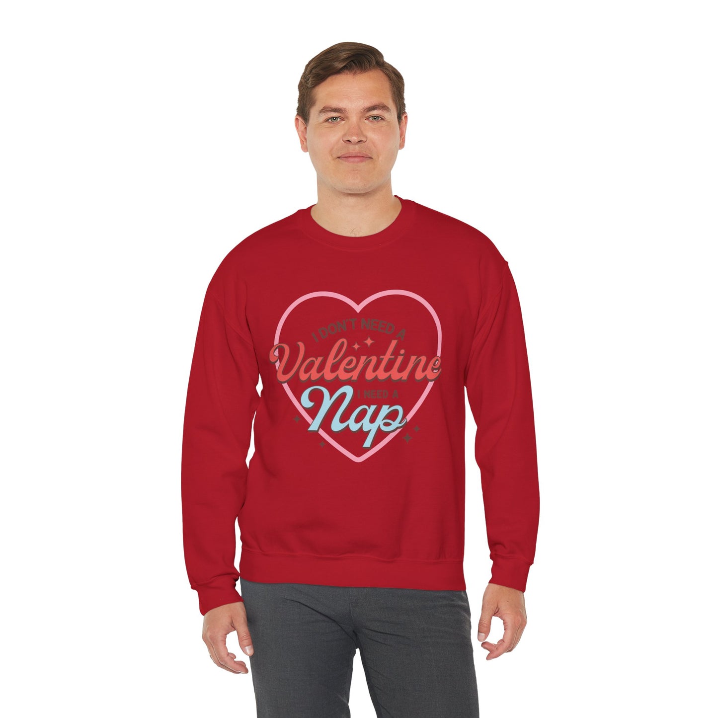 Valentine's - Unisex Heavy Blend™ Crewneck Sweatshirt - Valentine Nap