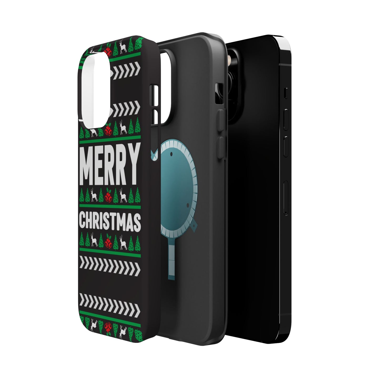 Christmas - Magnetic Tough Cases - Merry Christmas - Black & Green