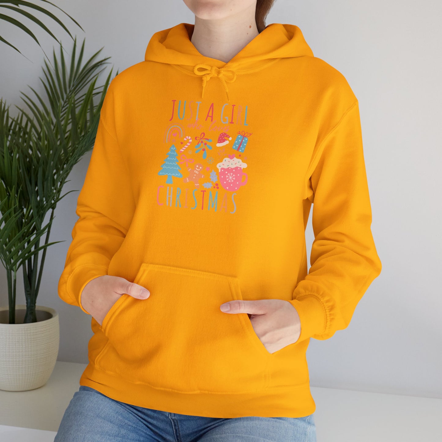 Christmas - Unisex Heavy Blend™ Hooded Sweatshirt - Just A Girl Who Loves Christmas