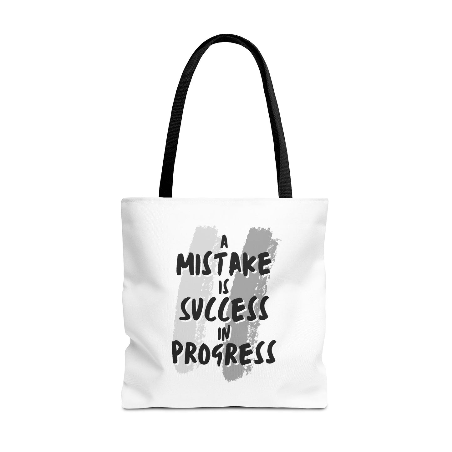 Tote Bag (AOP) - A Mistake Is Success In Progress - White