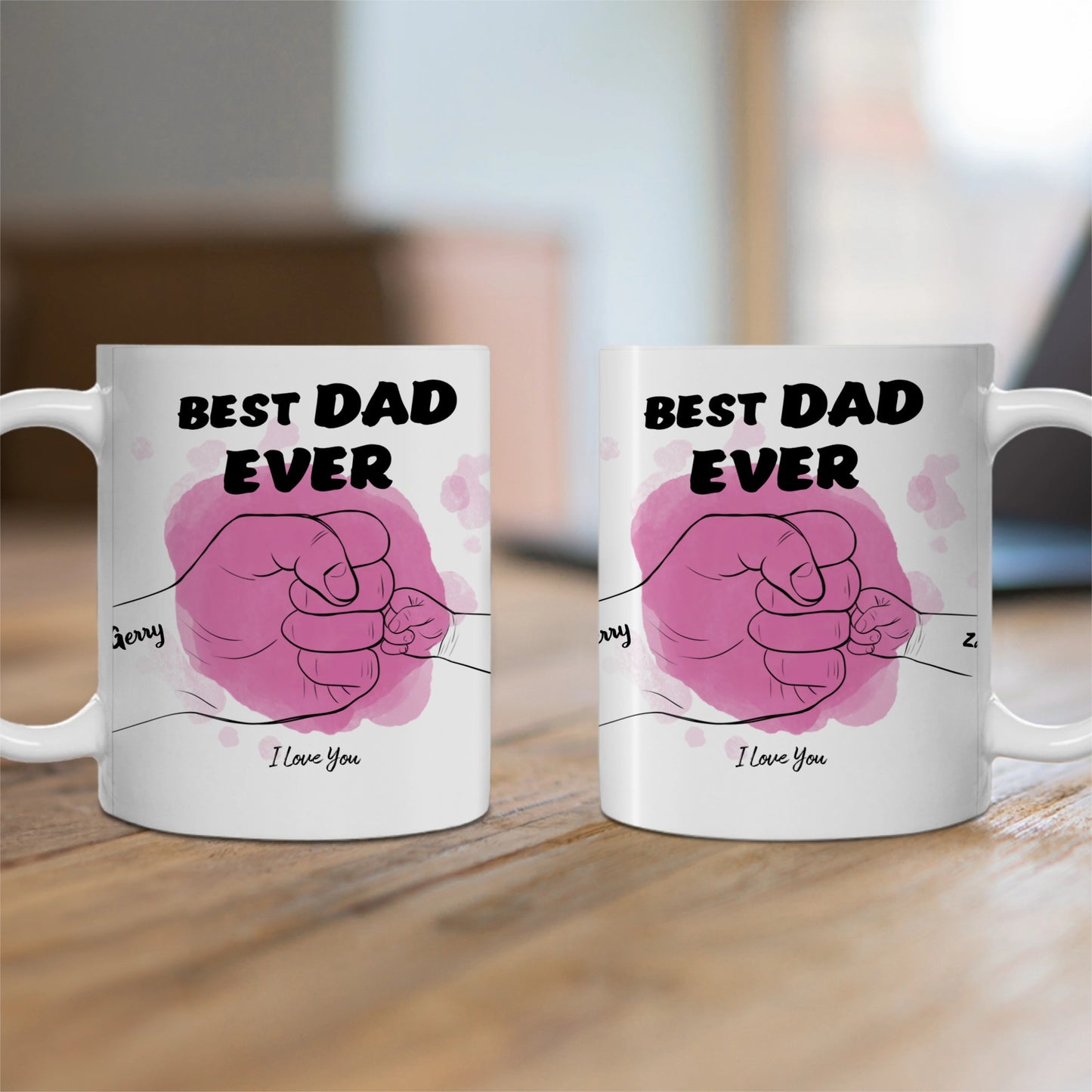 Customized Ceramic Mug, (11oz, 15oz) - Best Dad Ever