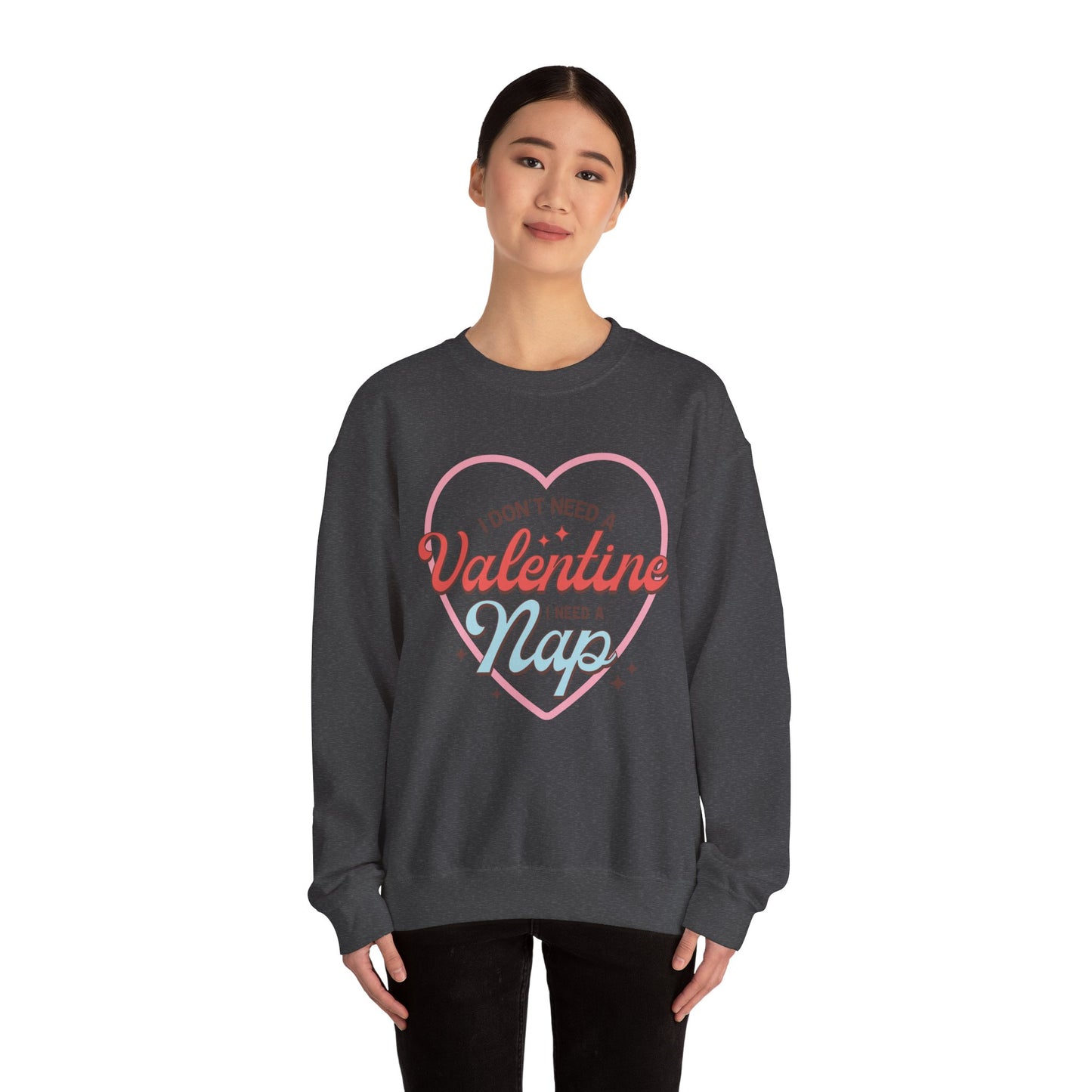 Valentine's - Unisex Heavy Blend™ Crewneck Sweatshirt - Valentine Nap