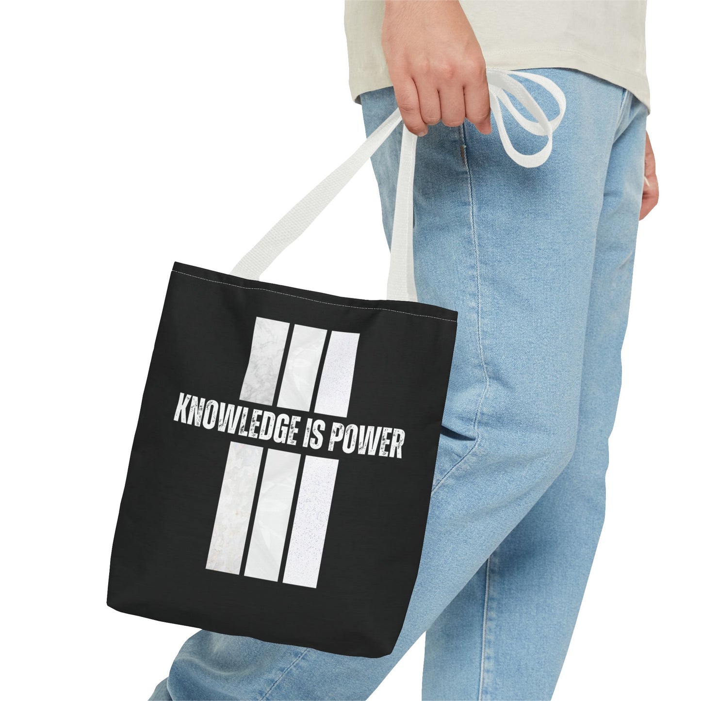 Tote Bag (AOP) - Knowledge Is Power - Black