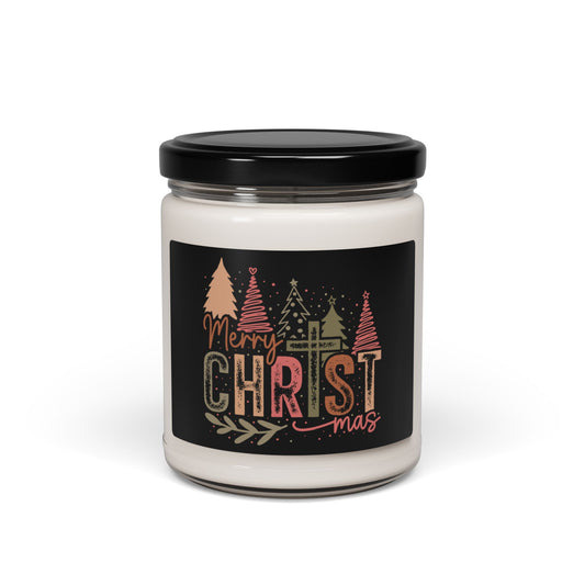 Christmas - Scented Soy Candle, 9oz - merry Christ mas