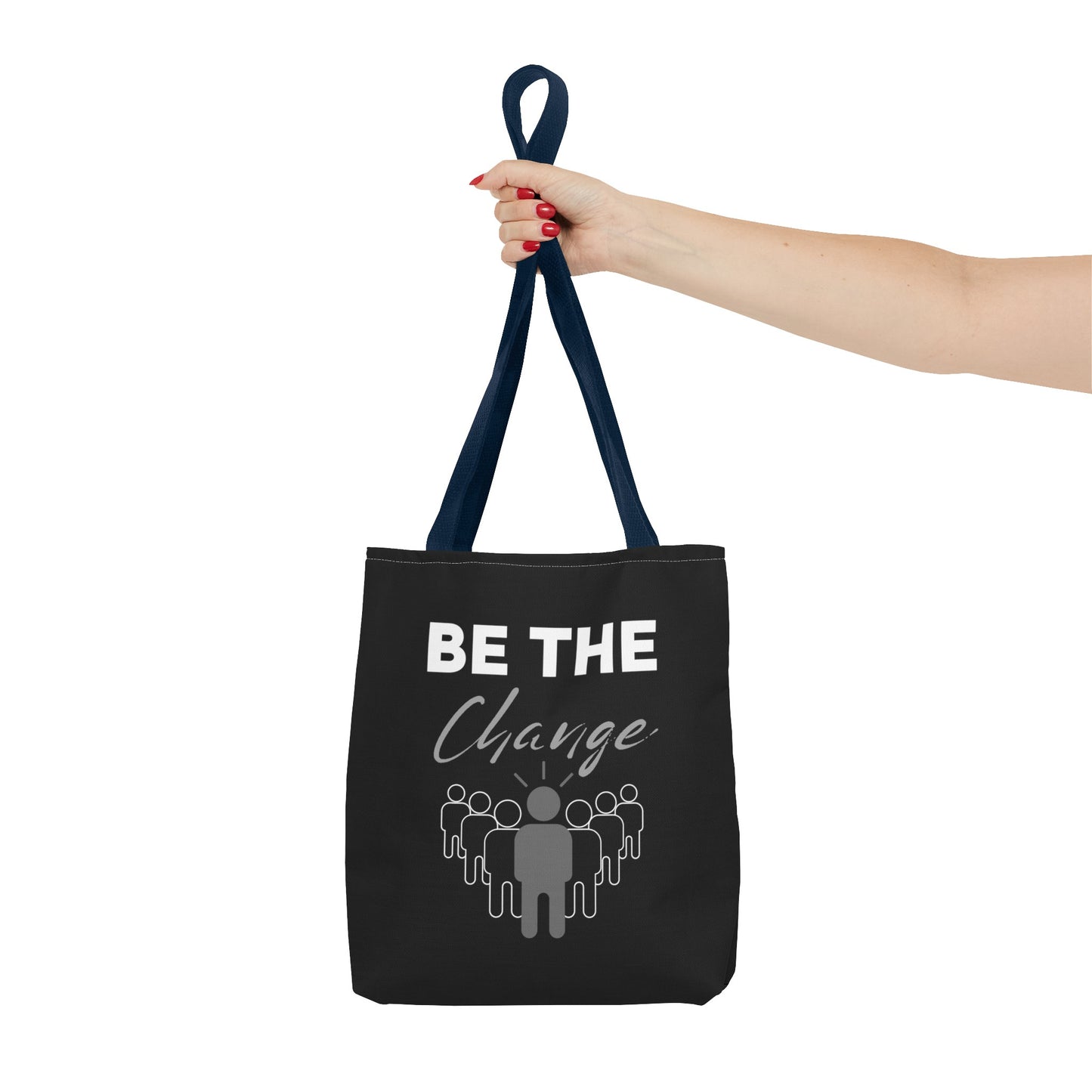 Tote Bag (AOP) - Be the Change - Black