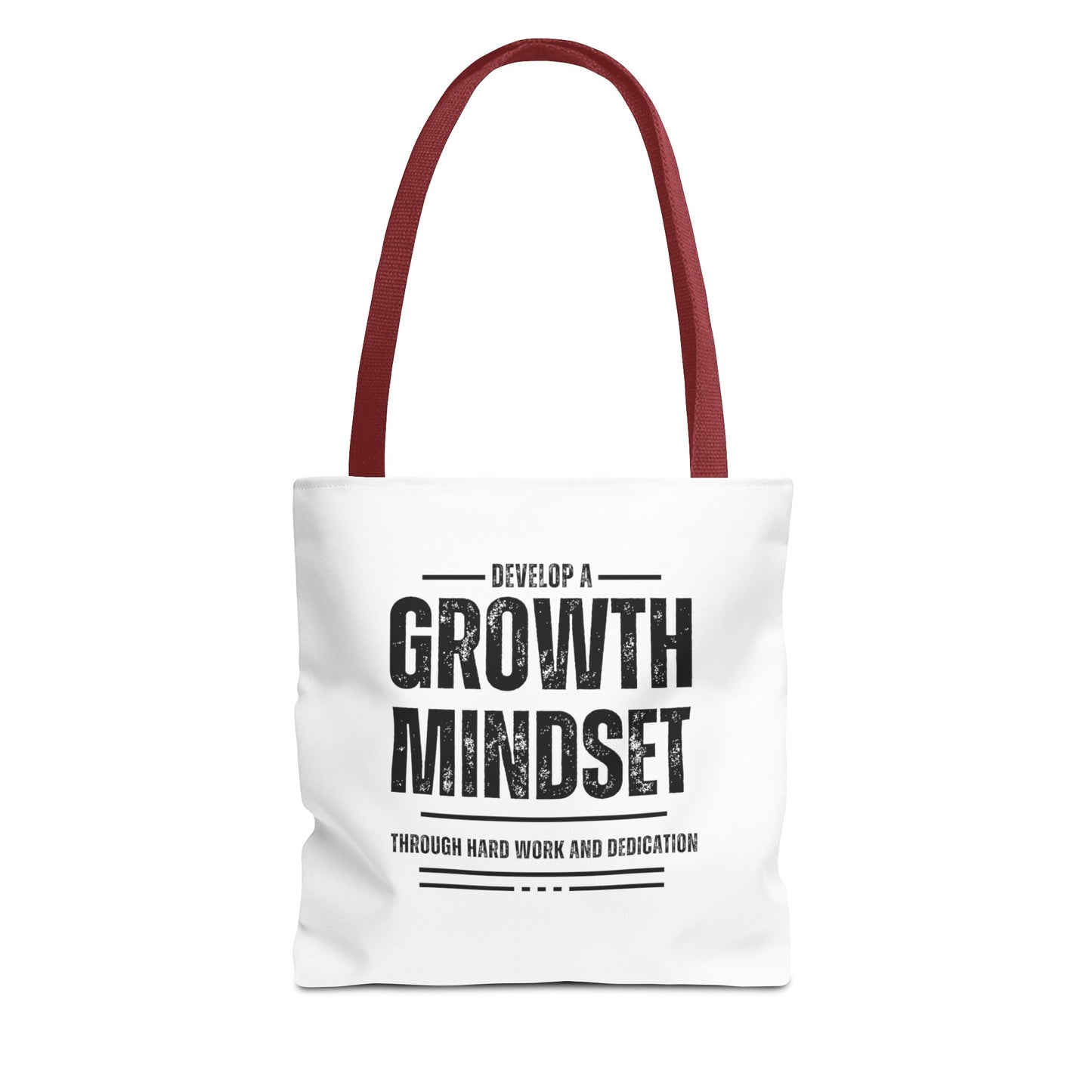 Tote Bag (AOP) - Develop a growth mindset - White