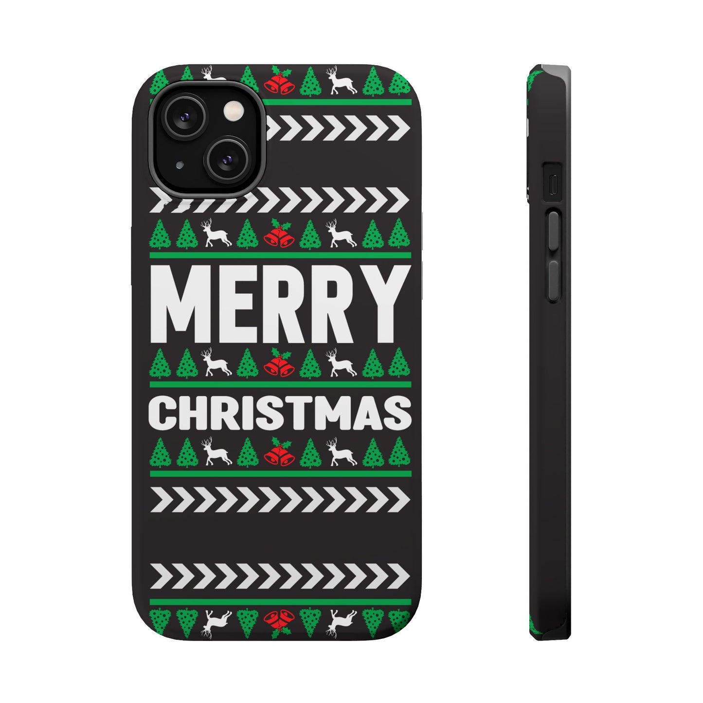 Christmas - Magnetic Tough Cases - Merry Christmas - Black & Green