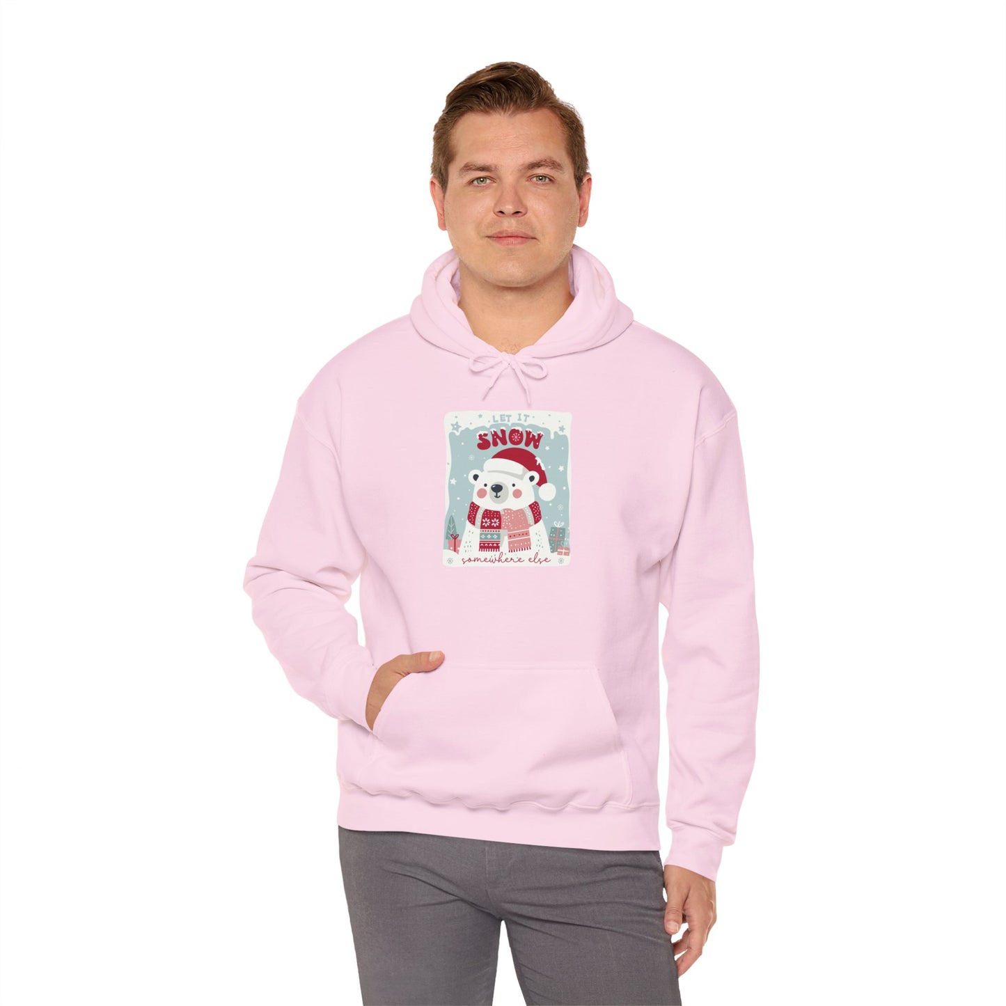 Christmas - Unisex Heavy Blend™ Hooded Sweatshirt - Let It Snow