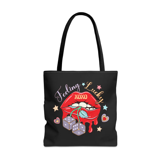 Valentine's - Tote Bag (AOP) - Feeling Lucky XOXO