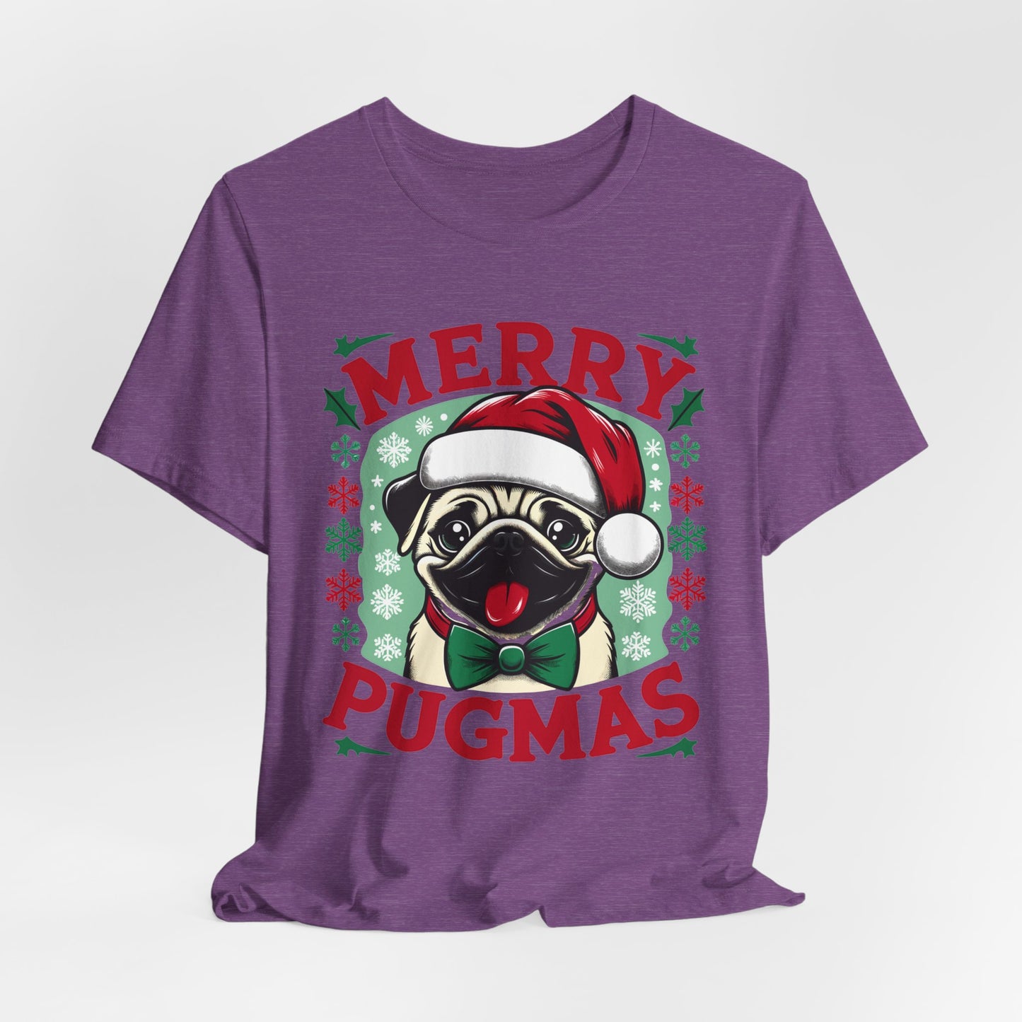 Christmas - Unisex Jersey Short Sleeve Tee - Merry Pugmas