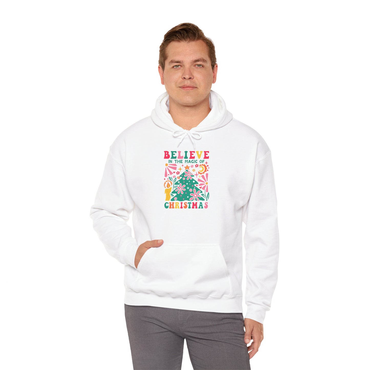 Christmas - Unisex Heavy Blend™ Hooded Sweatshirt - Believe In The Magic Of Christmas