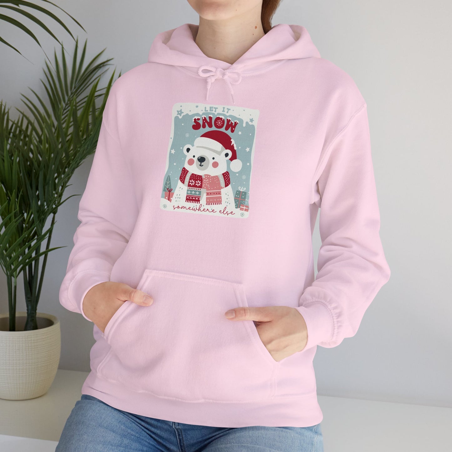 Christmas - Unisex Heavy Blend™ Hooded Sweatshirt - Let It Snow