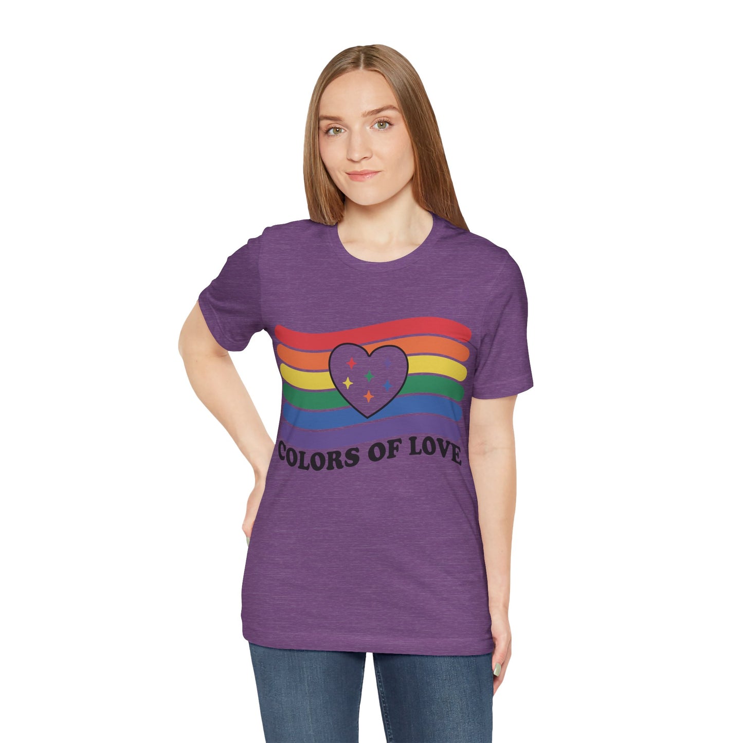 Valentines - Unisex Jersey Short Sleeve Tee - Colors Of Love