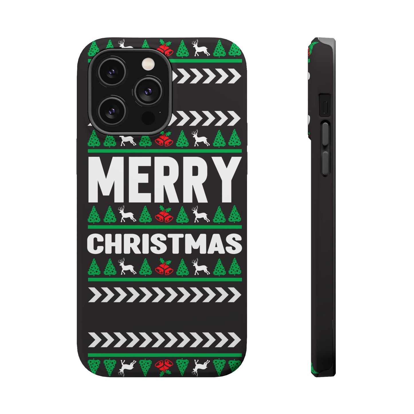 Christmas - Magnetic Tough Cases - Merry Christmas - Black & Green