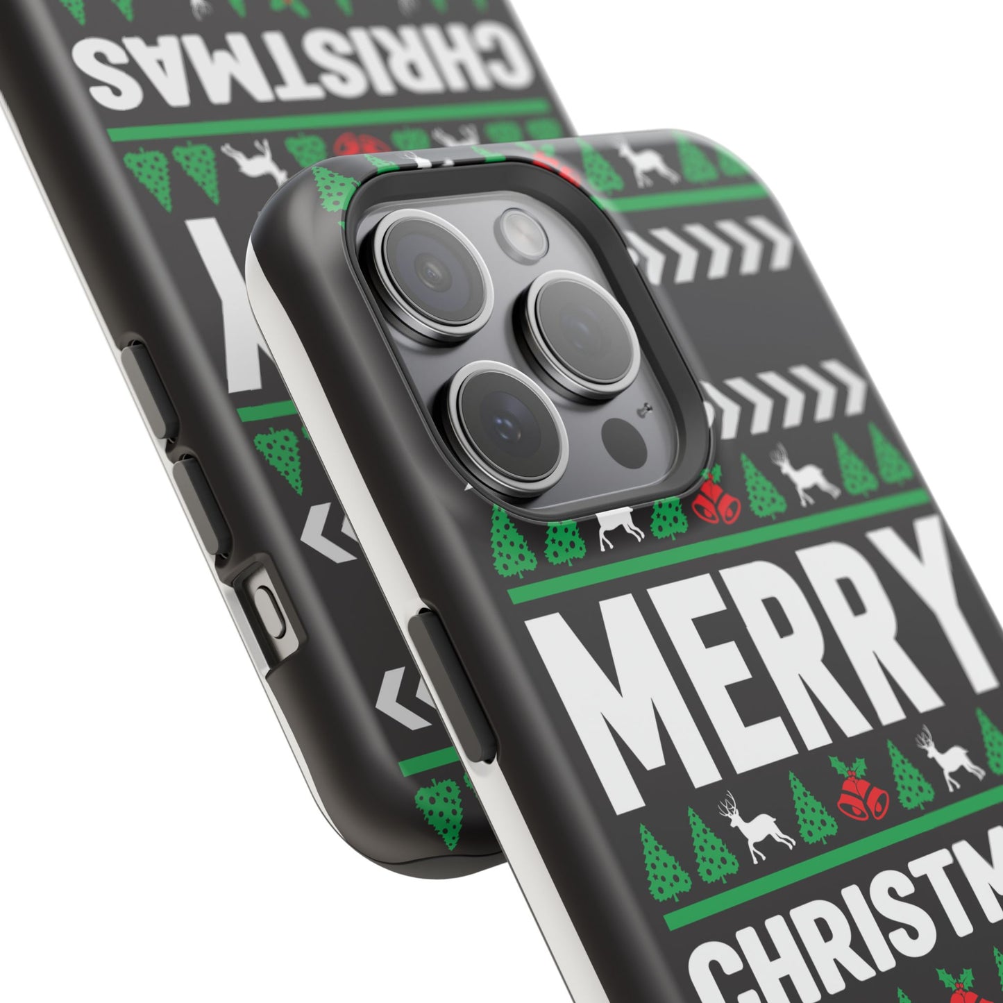 Christmas - Magnetic Tough Cases - Merry Christmas - Black & Green