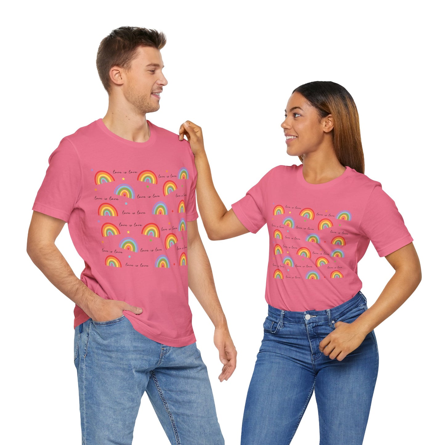 Valentines - Unisex Jersey Short Sleeve Tee - Love Is Love