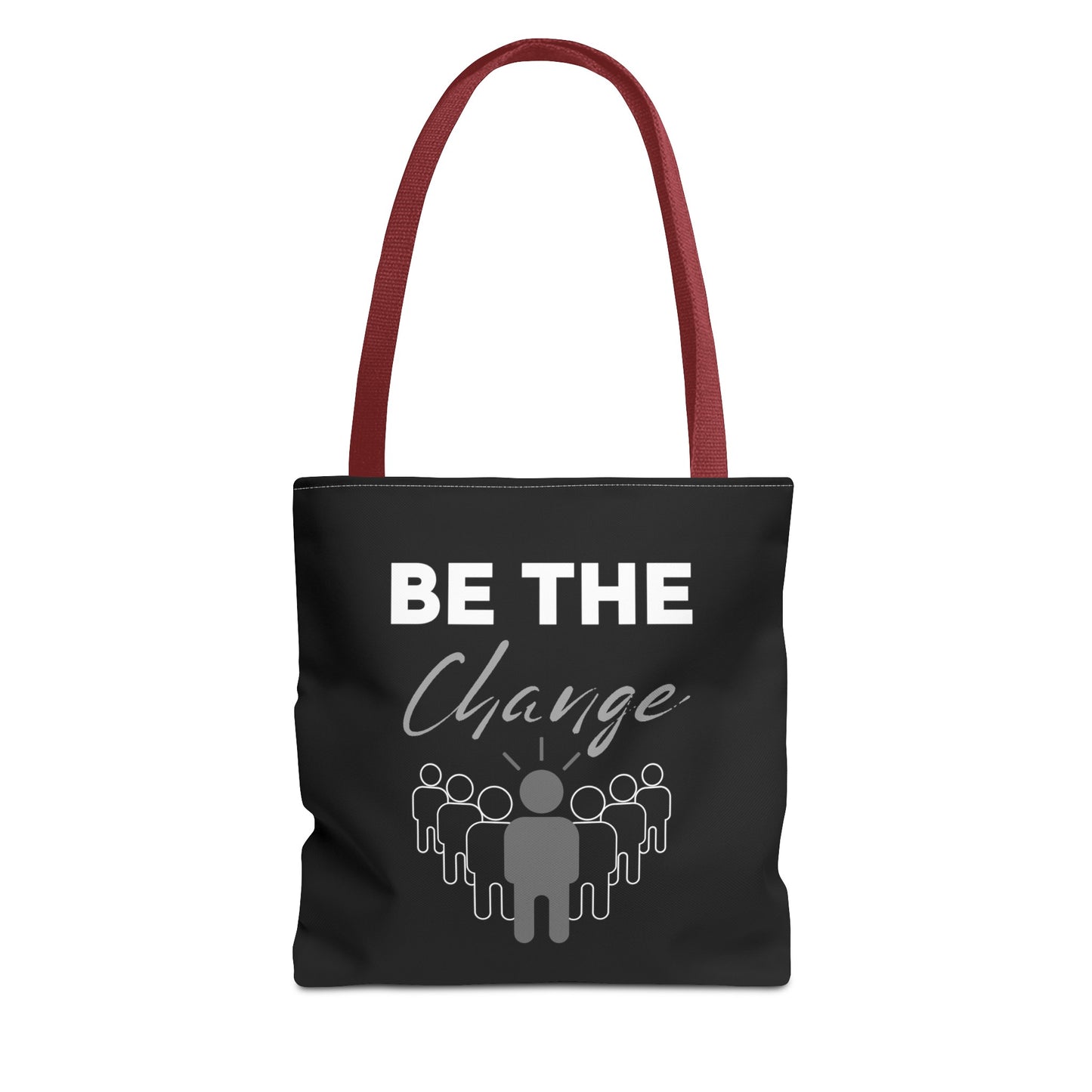 Tote Bag (AOP) - Be the Change - Black