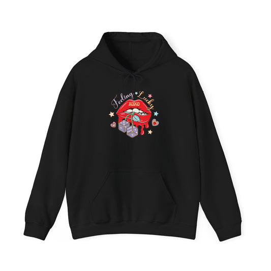 Valentine's - Unisex Heavy Blend™ Hooded Sweatshirt - Feeling Lucky XOXO