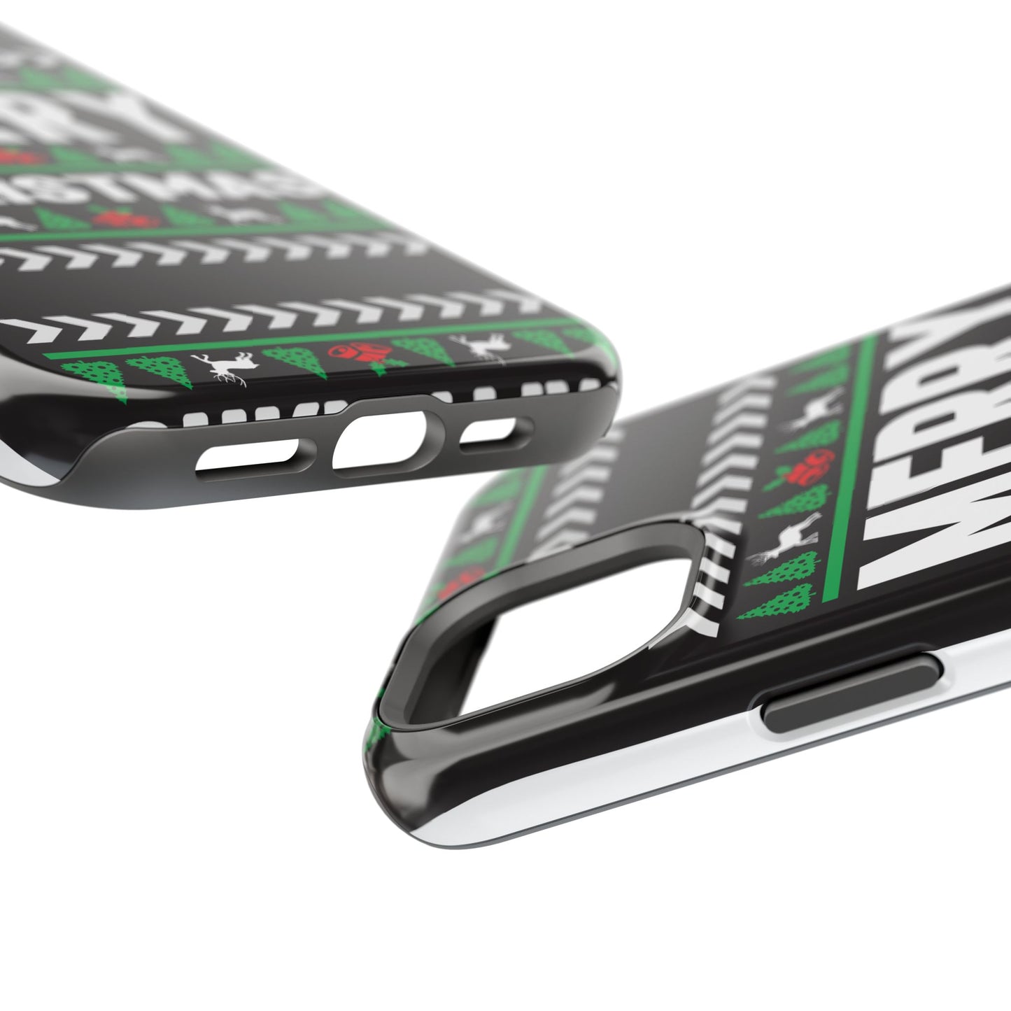 Christmas - Magnetic Tough Cases - Merry Christmas - Black & Green