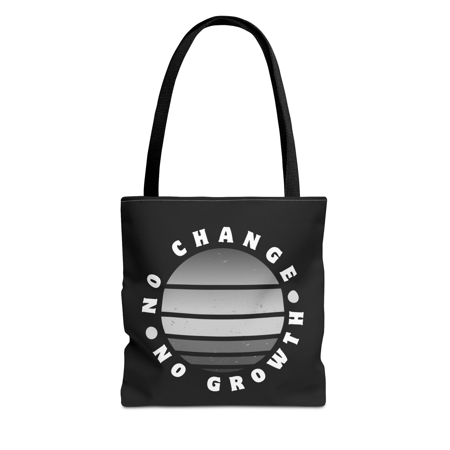 Tote Bag (AOP) - No Change No Growth - Black