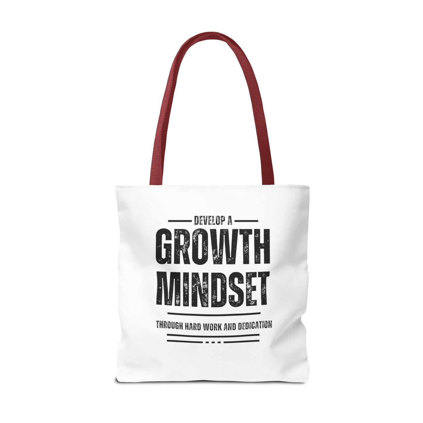 Tote Bag (AOP) - Develop a growth mindset - White