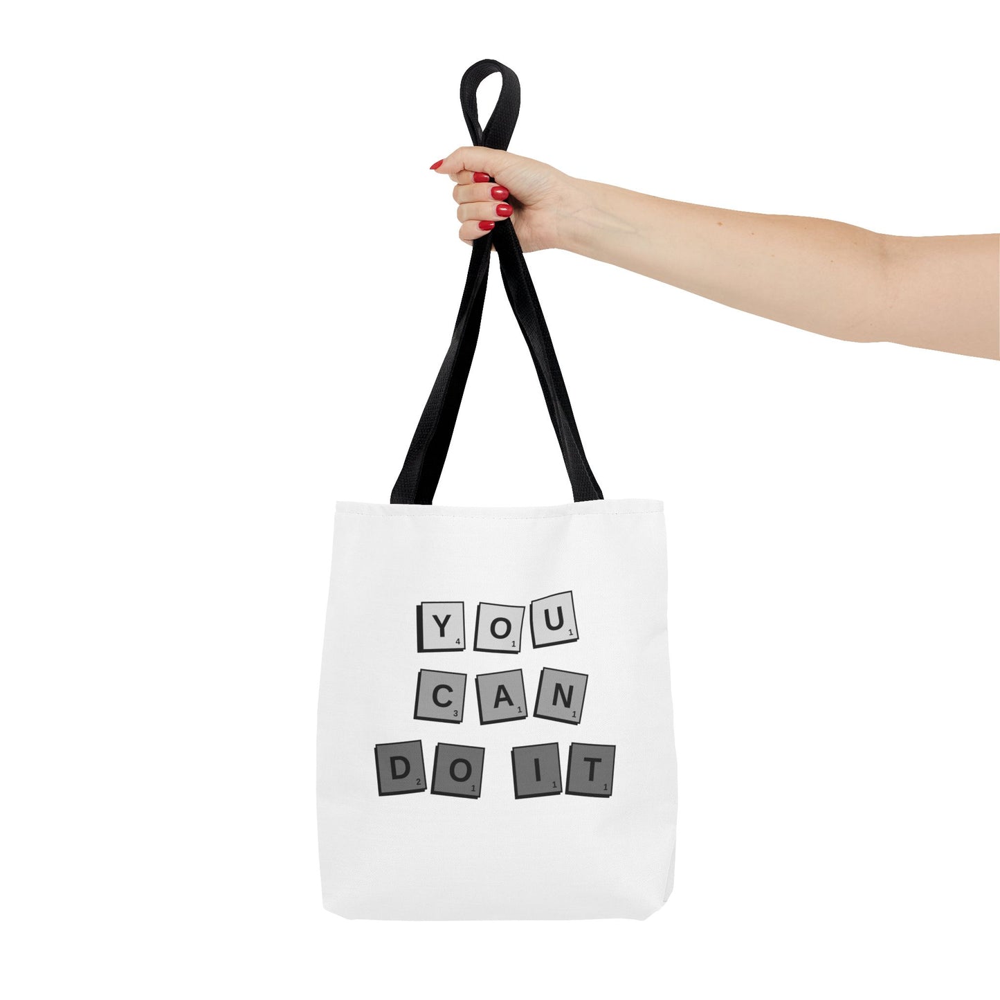 Tote Bag (AOP) - You Can Do It - White