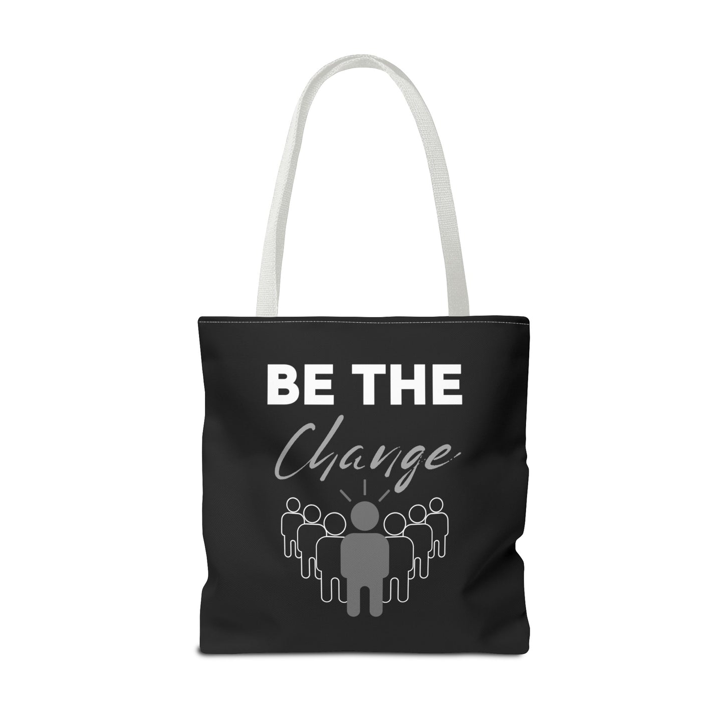 Tote Bag (AOP) - Be the Change - Black