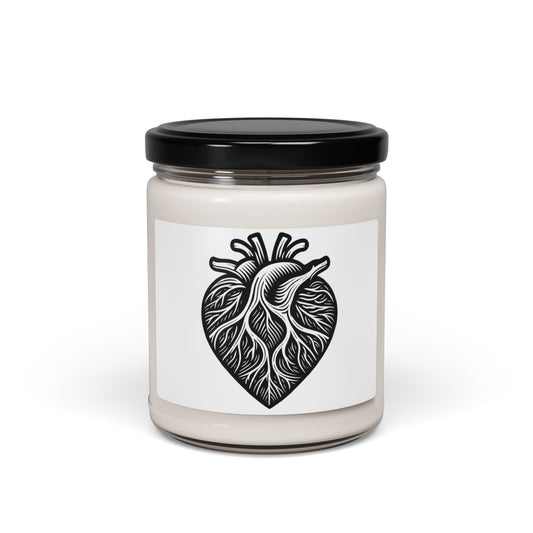 Valentine's - Scented Soy Candle, 9oz - Black Heart