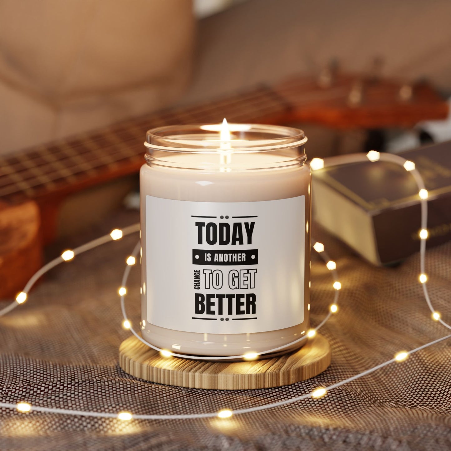 Scented Soy Candle, 9oz - Today Is Another Chance To Get Better - White