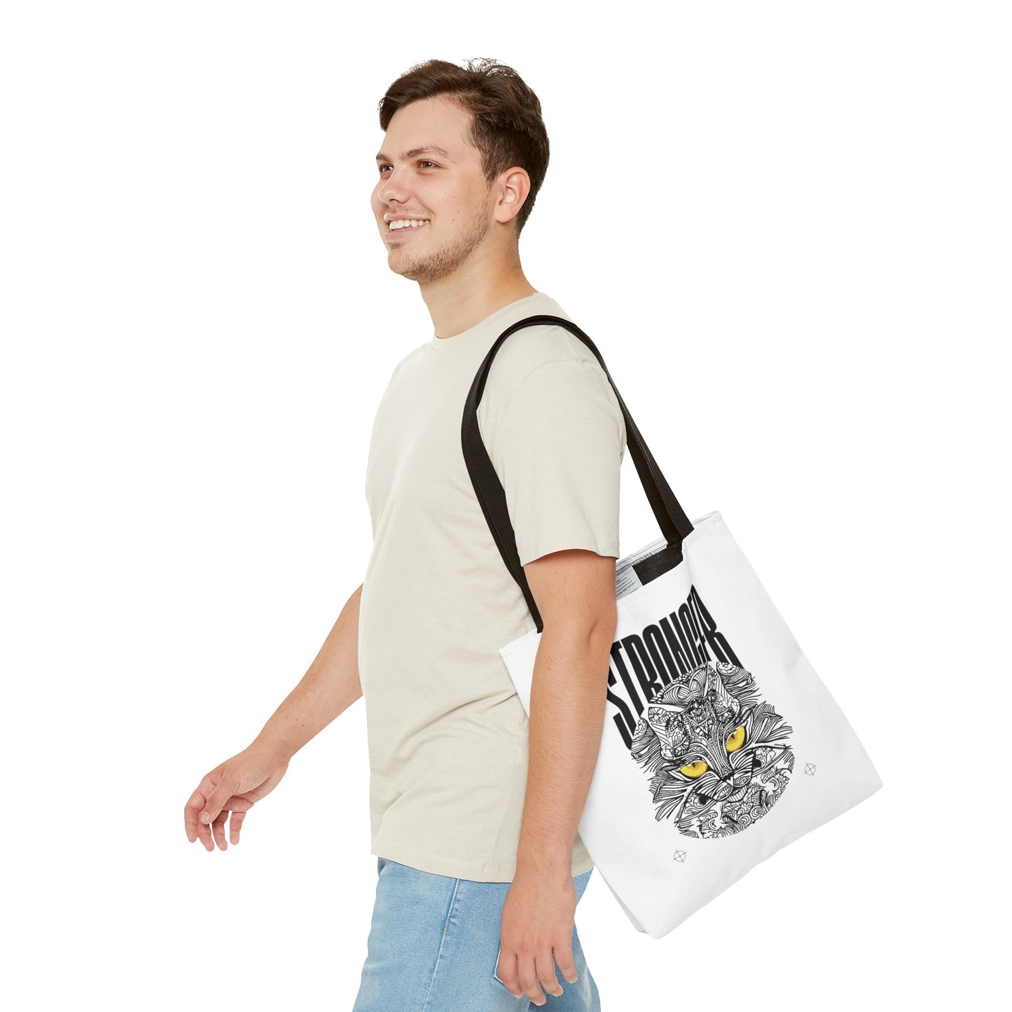 Tote Bag (AOP) - Stronger - White