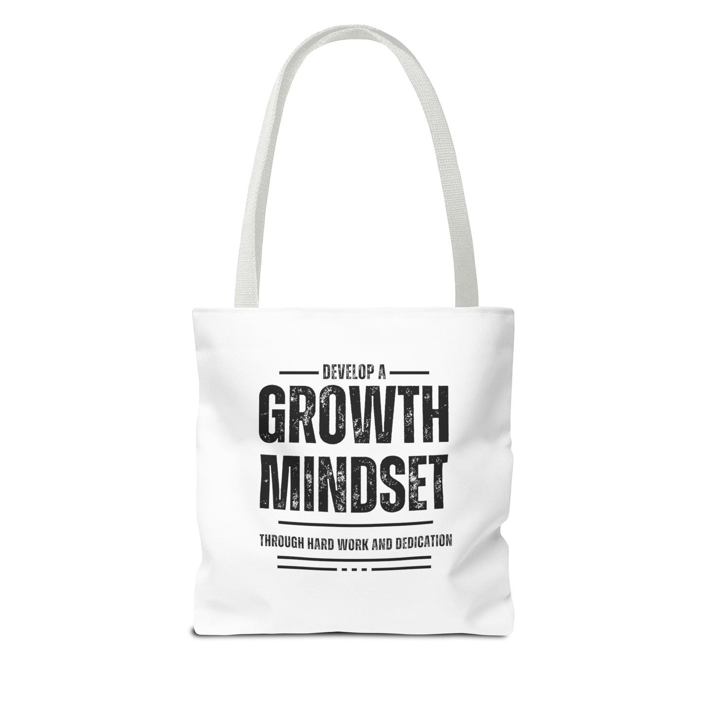 Tote Bag (AOP) - Develop a growth mindset - White