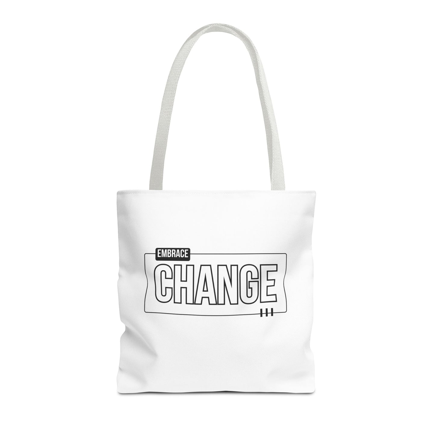 Tote Bag (AOP) - Embrace Change - White