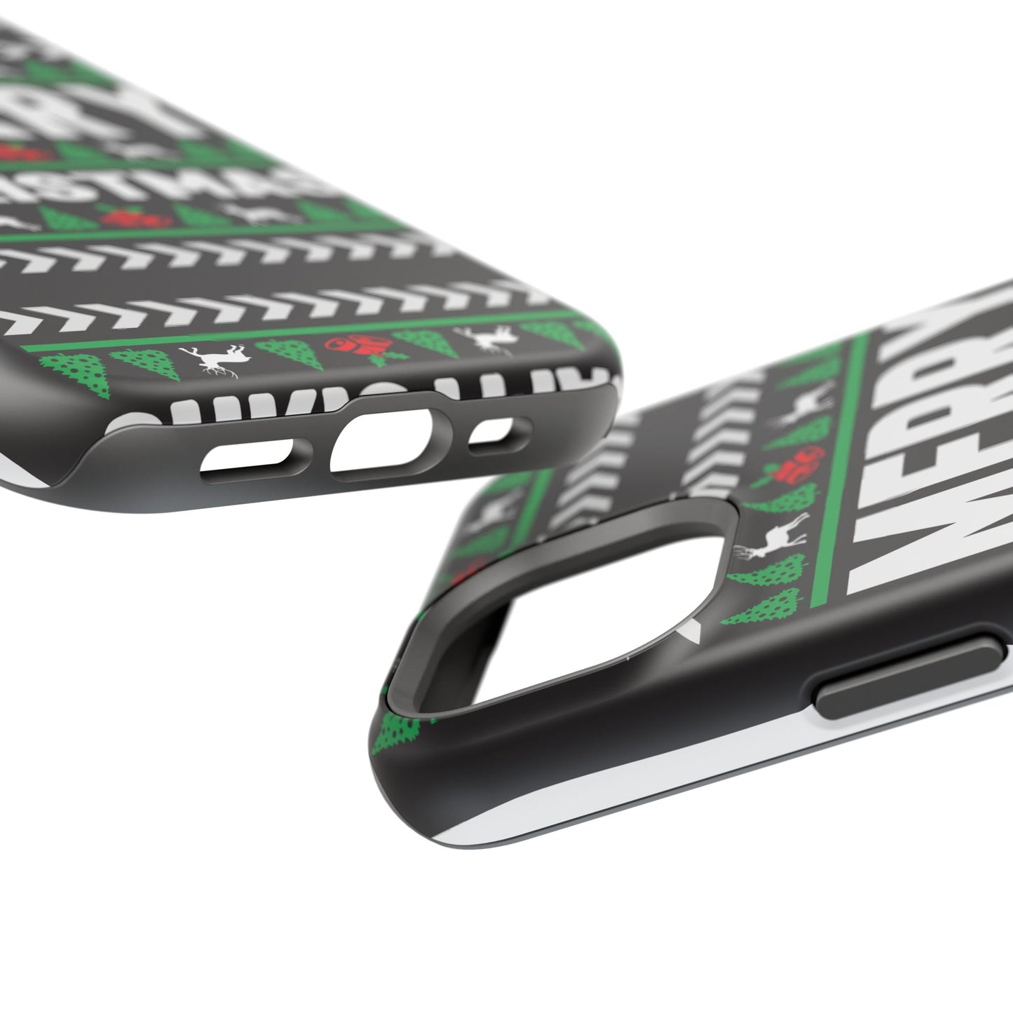 Christmas - Magnetic Tough Cases - Merry Christmas - Black & Green