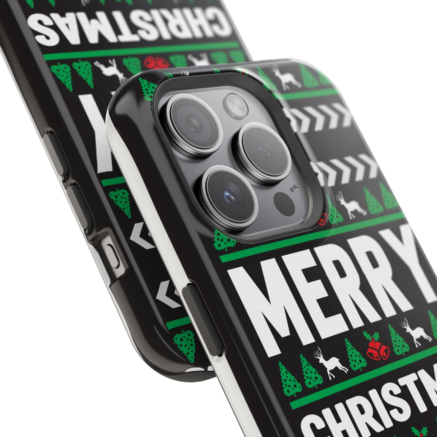 Christmas - Magnetic Tough Cases - Merry Christmas - Black & Green