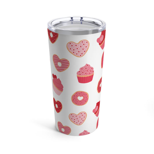 Valentine's  - Stainless Steel Tumbler 20oz - Donuts And Cakes