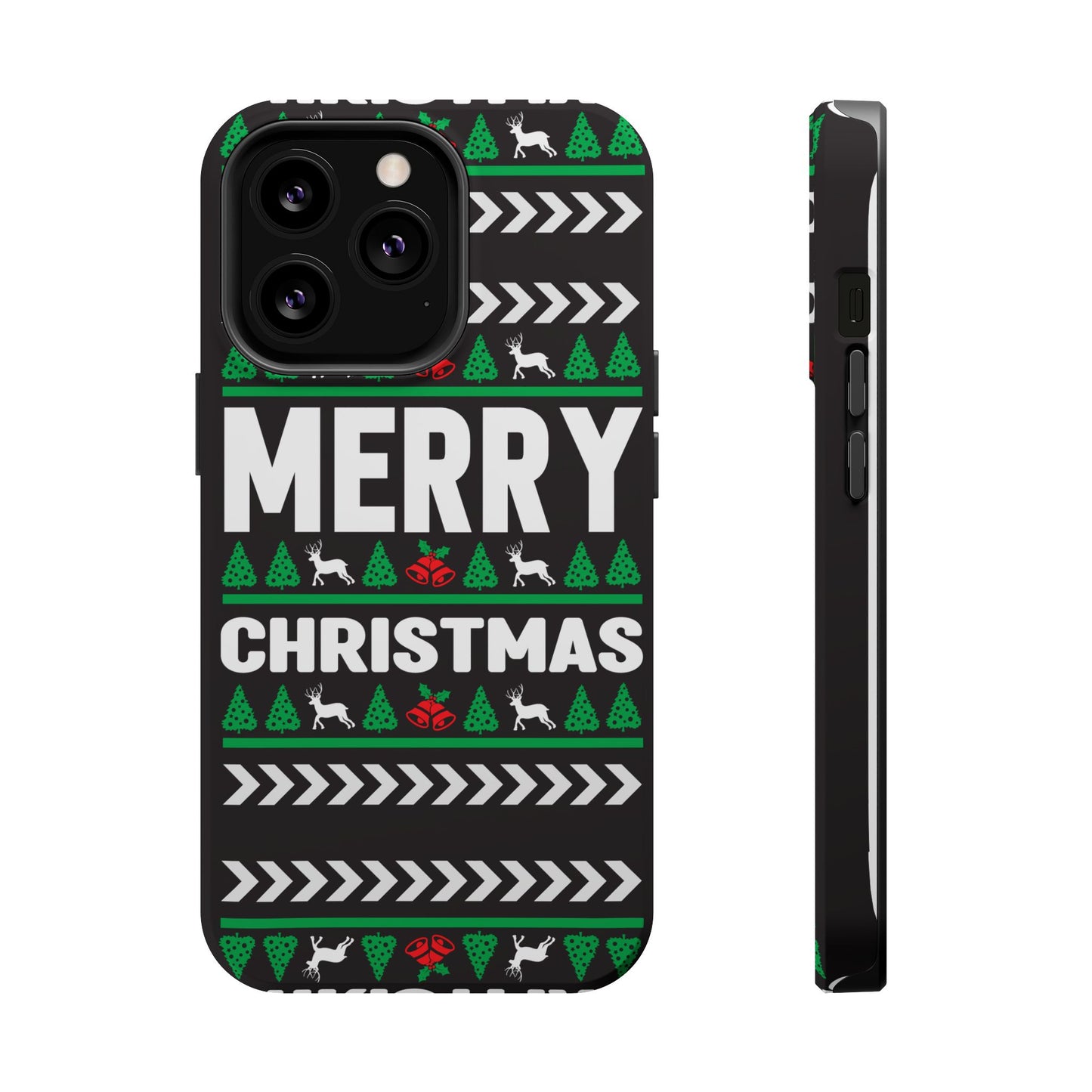 Christmas - Magnetic Tough Cases - Merry Christmas - Black & Green