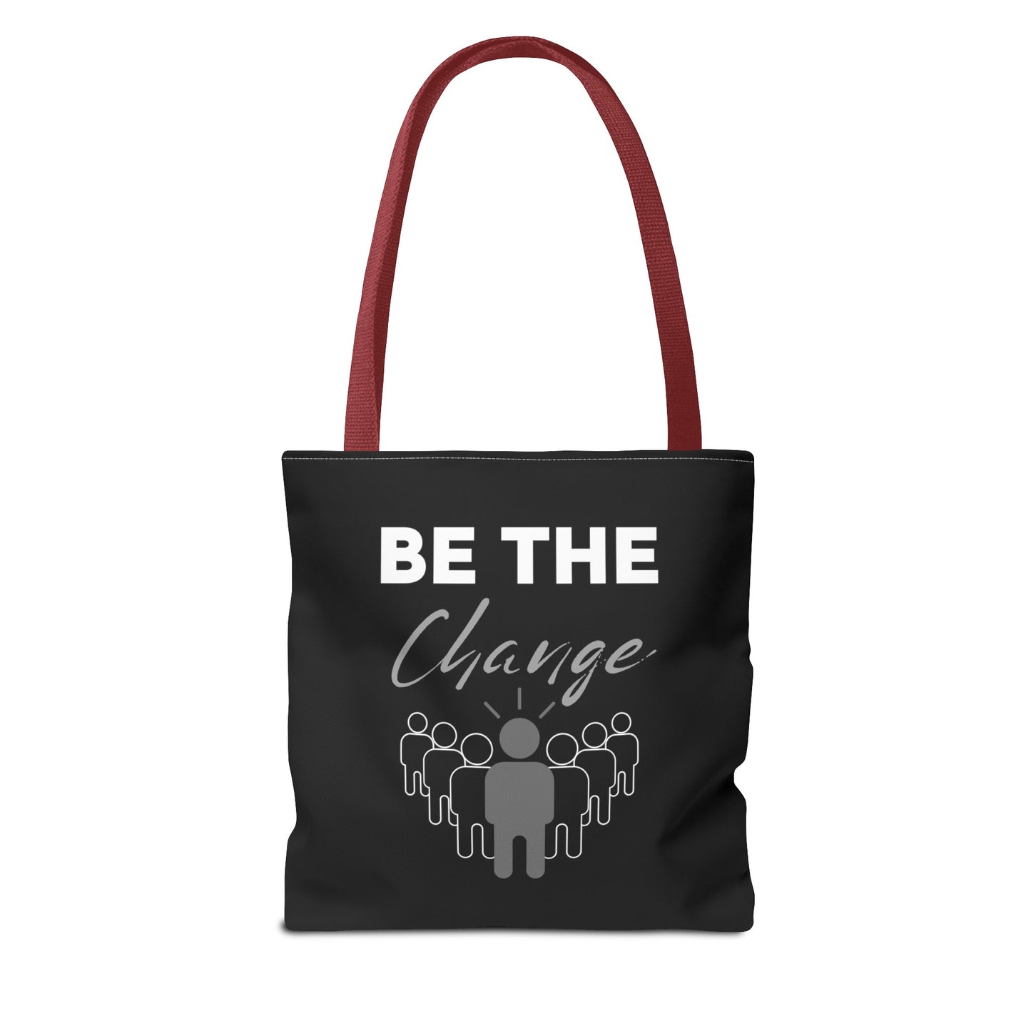 Tote Bag (AOP) - Be the Change - Black