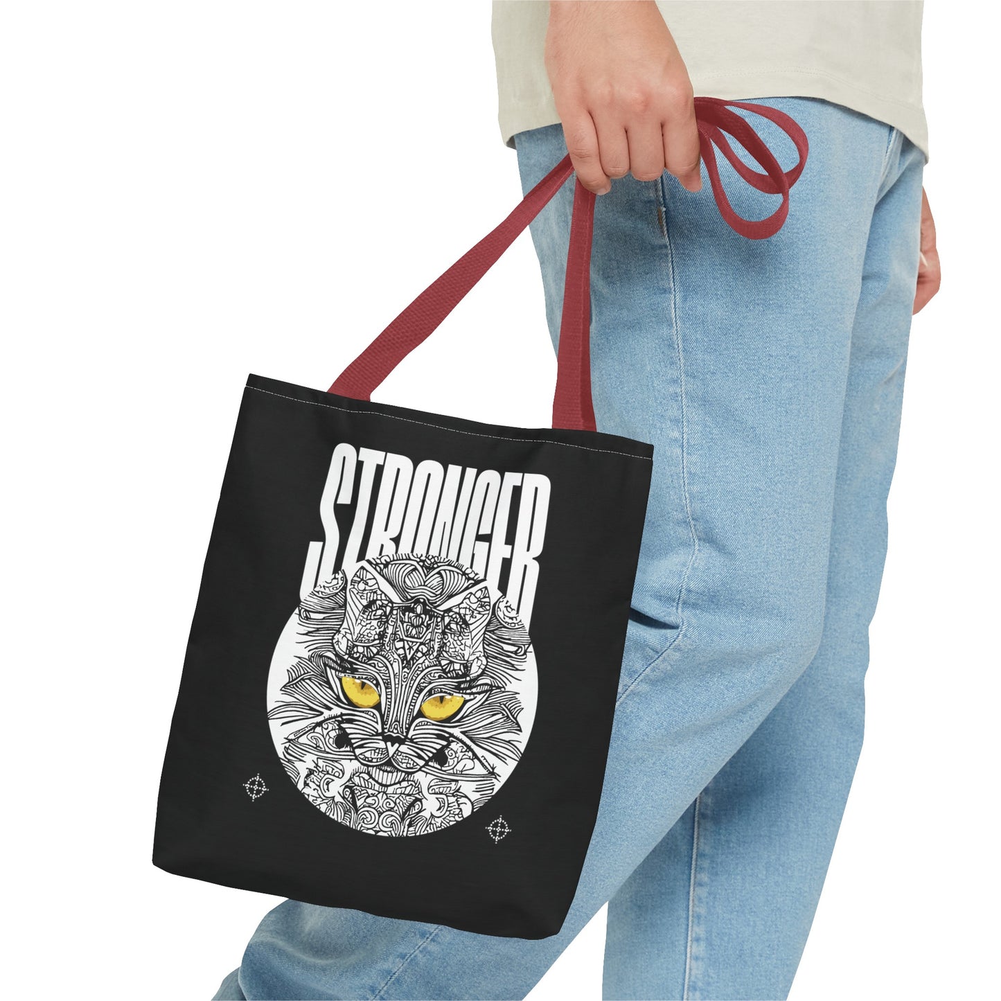 Tote Bag (AOP) - Stronger - Black