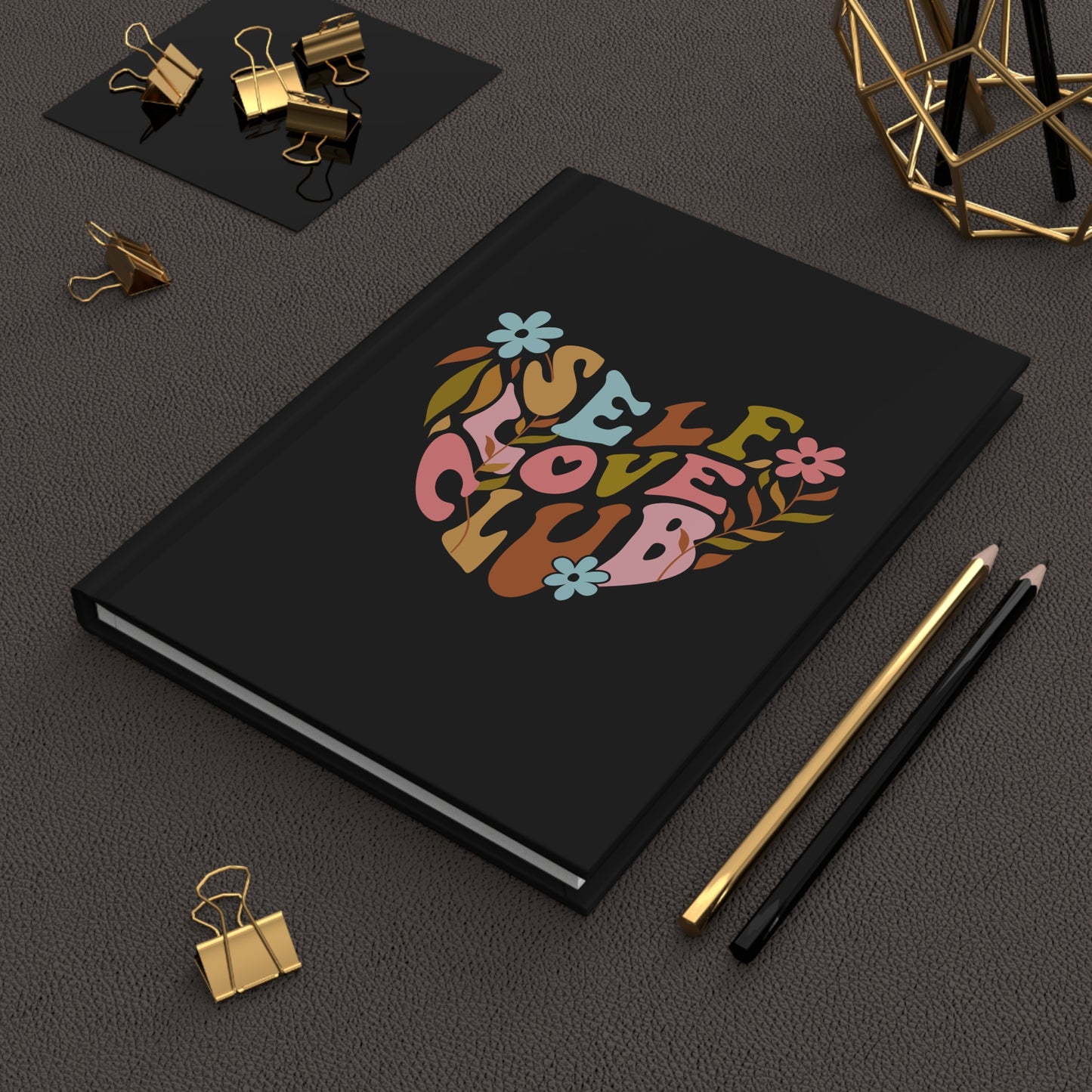 Hardcover Journal Matte - Self Love Club - Black