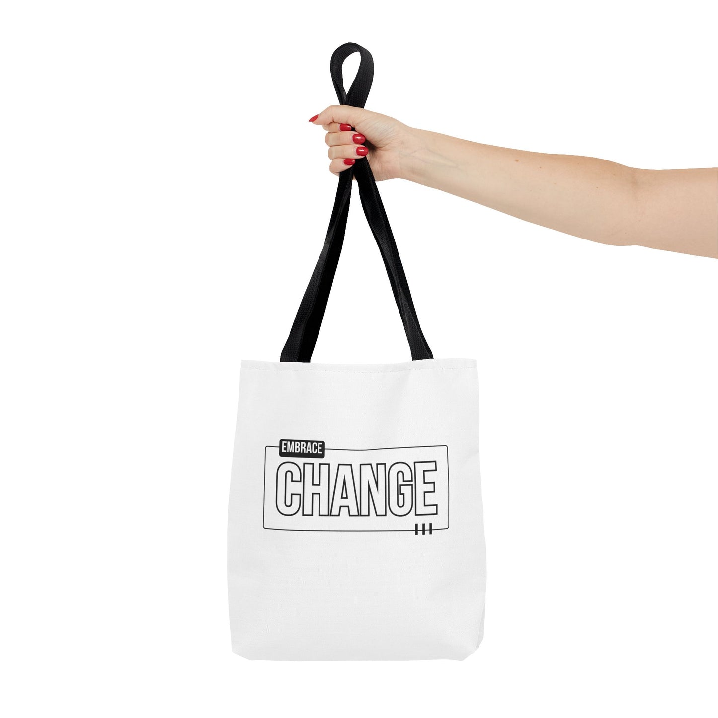 Tote Bag (AOP) - Embrace Change - White