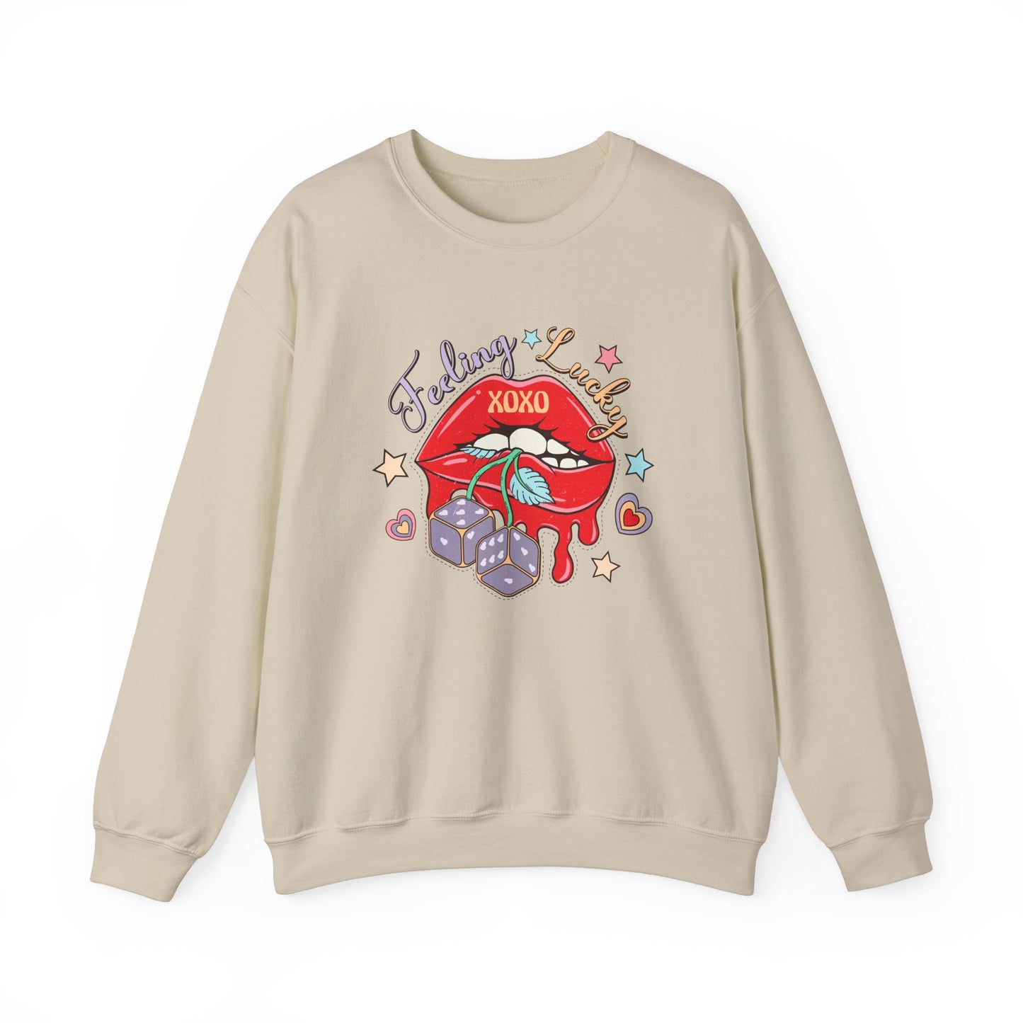 Valentine's - Unisex Heavy Blend™ Crewneck Sweatshirt - Feeling Lucky XOXO