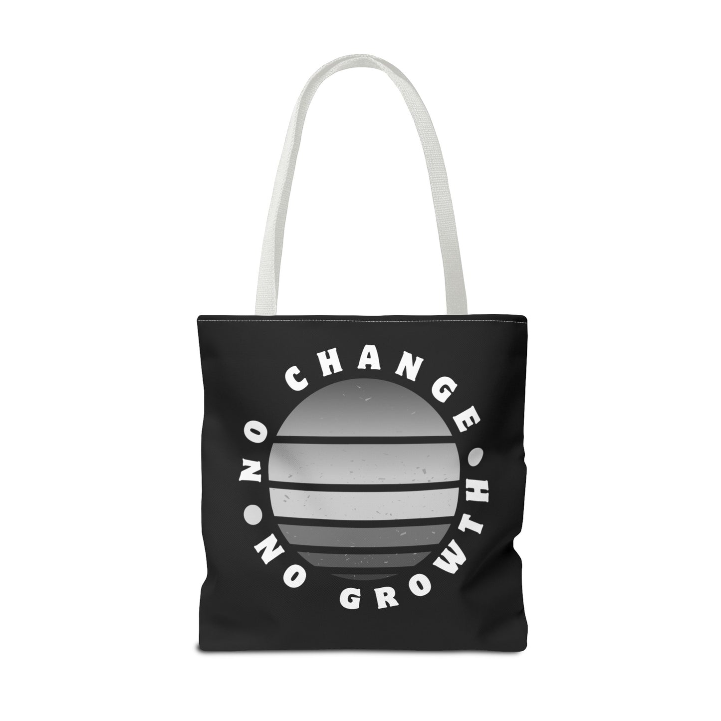 Tote Bag (AOP) - No Change No Growth - Black