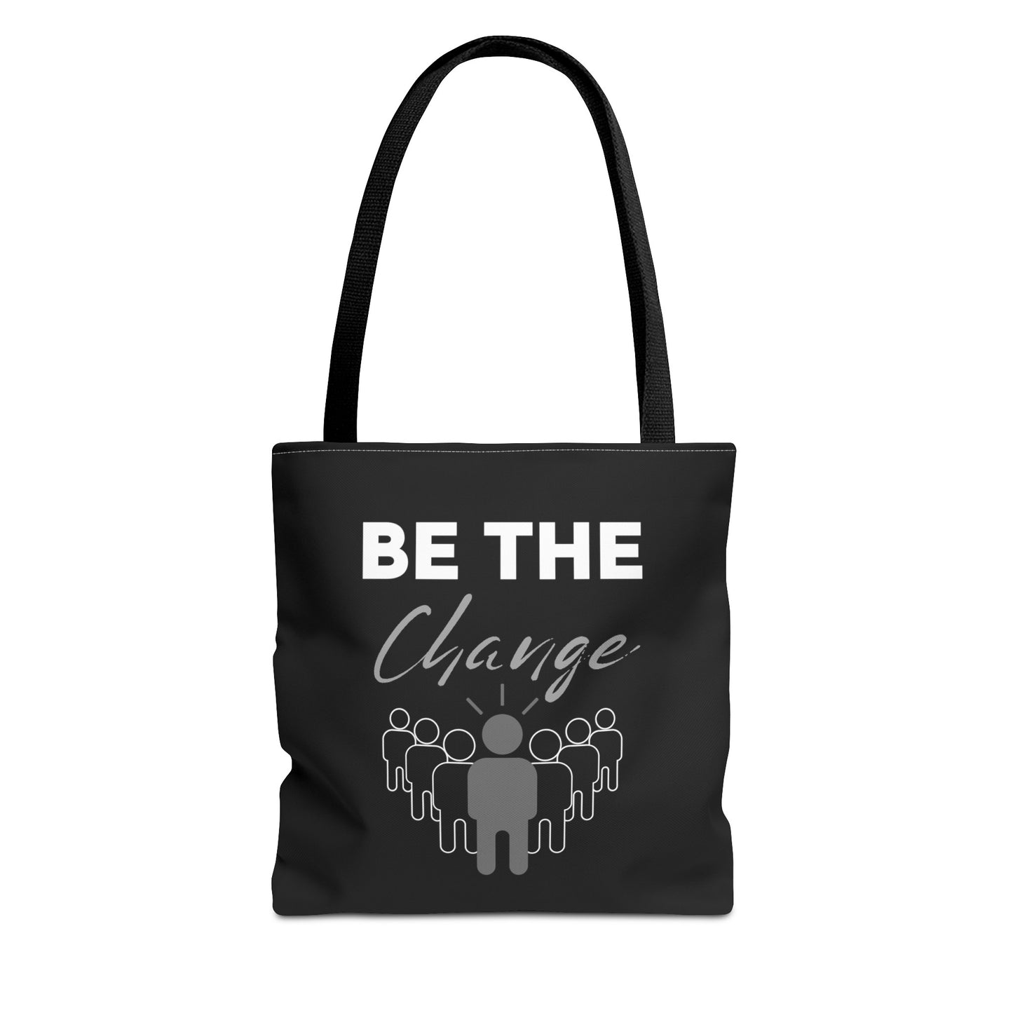 Tote Bag (AOP) - Be the Change - Black