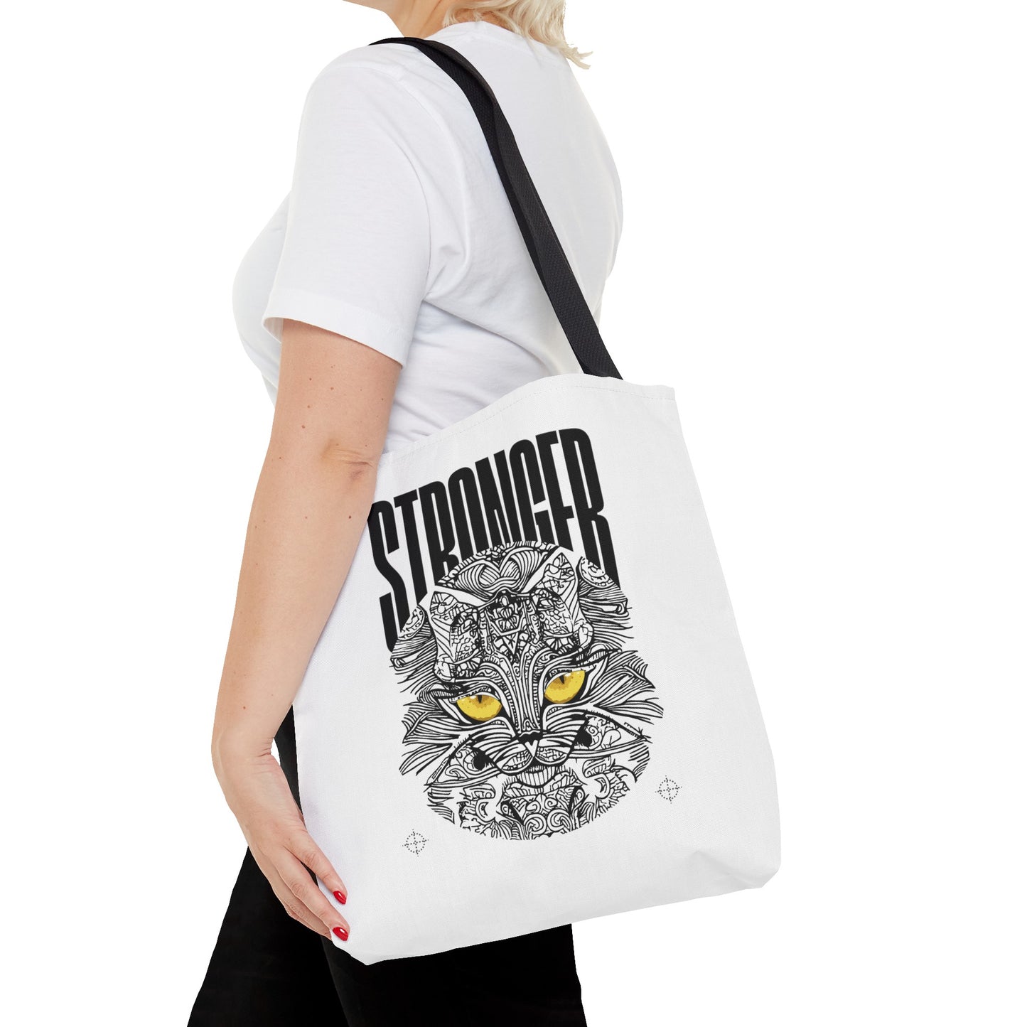 Tote Bag (AOP) - Stronger - White